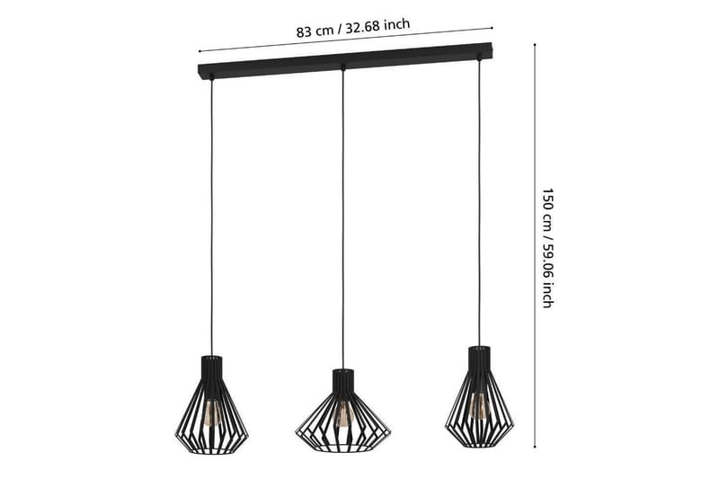 Takpendel Eglo Basidano Svart med 3 Lampor - Belysning - Inomhusbelysning & lampor - Fönsterlampor & fönsterbelysning - Fönsterlampa hängande