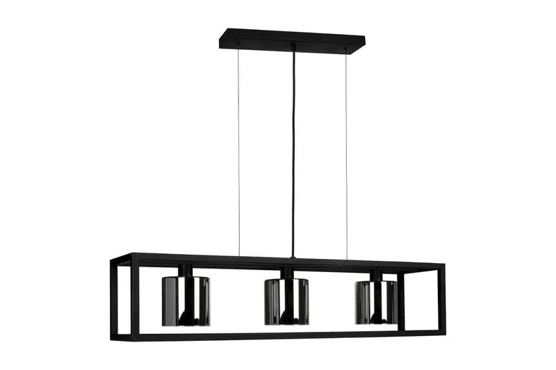 Takpendel Eglo Brisling Svart/Transparent Ram med 3 Lampor