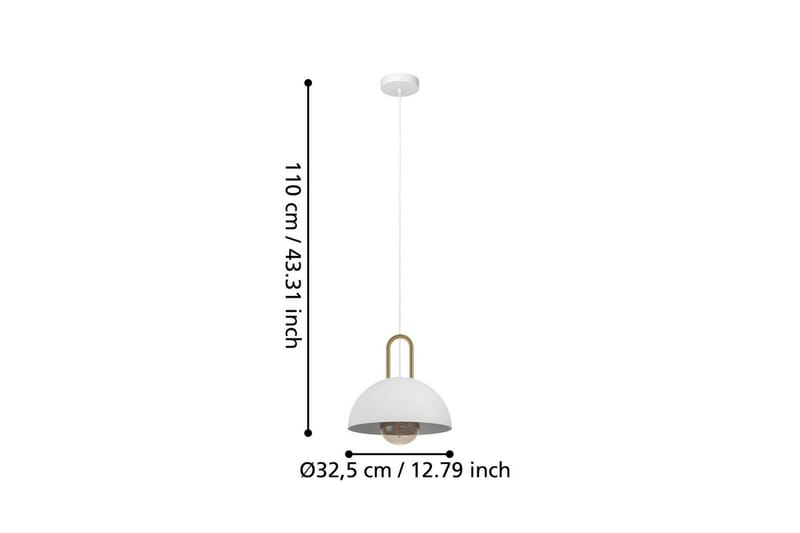 Takpendel Eglo Calmanera Vit, Mässing - Vit/Mässing - Belysning - Inomhusbelysning & lampor - Fönsterlampor & fönsterbelysning - Fönsterlampa hängande