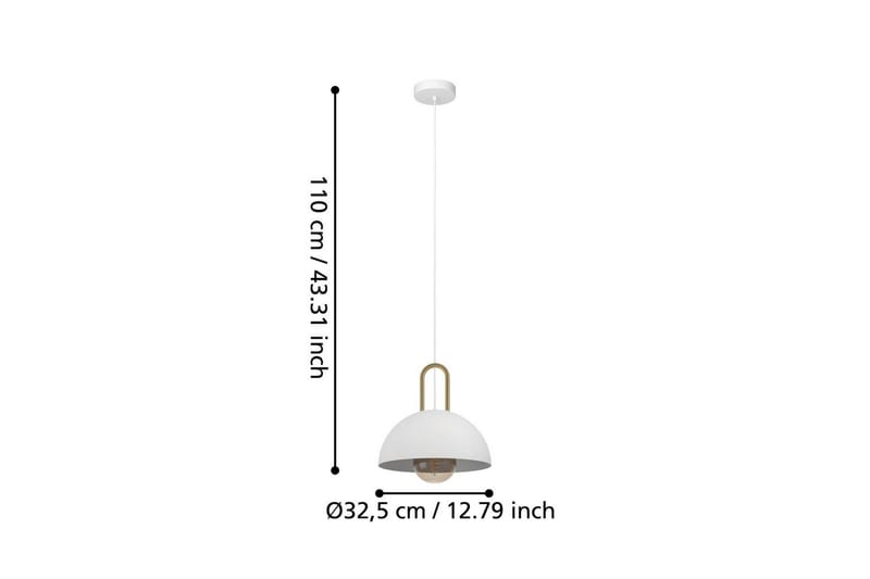 Takpendel Eglo Calmanera Vit, Mässing - Vit/Mässing - Belysning - Inomhusbelysning & lampor - Fönsterlampor & fönsterbelysning - Fönsterlampa hängande