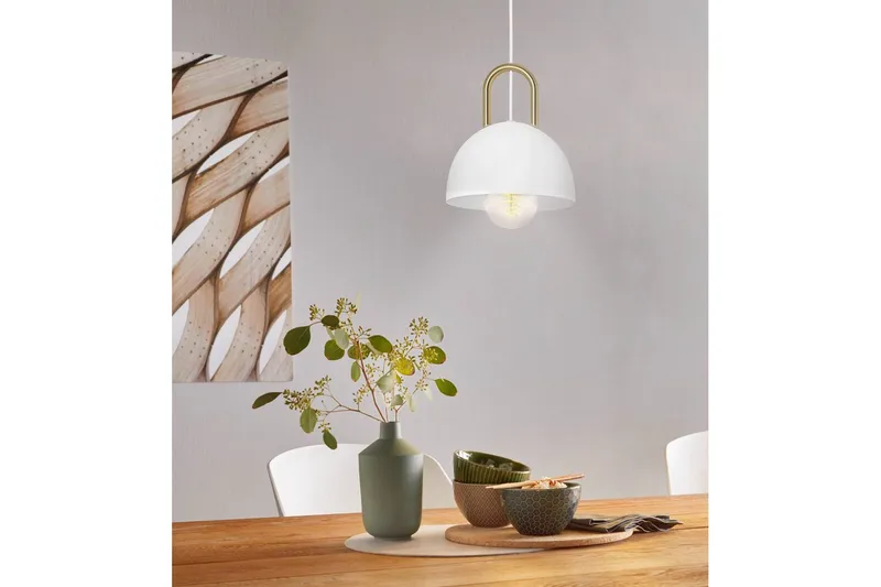 Takpendel Eglo Calmanera Vit, Mässing - Vit/Mässing - Belysning - Inomhusbelysning & lampor - Fönsterlampor & fönsterbelysning - Fönsterlampa hängande