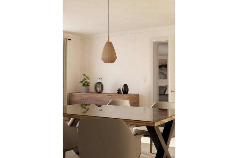 Takpendel Eglo Caprarola - Beige/Mässing - Belysning - Inomhusbelysning & lampor - Fönsterlampor & fönsterbelysning - Fönsterlampa hängande