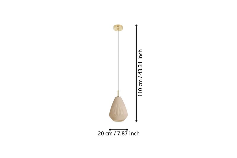 Takpendel Eglo Caprarola - Beige/Mässing - Belysning - Inomhusbelysning & lampor - Fönsterlampor & fönsterbelysning - Fönsterlampa hängande