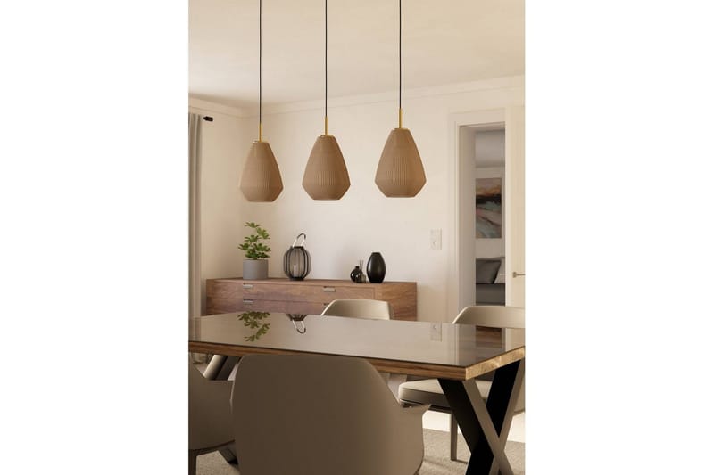 Takpendel Eglo Caprarola med 3 Lampor - Mässing - Belysning - Inomhusbelysning & lampor - Fönsterlampor & fönsterbelysning - Fönsterlampa hängande