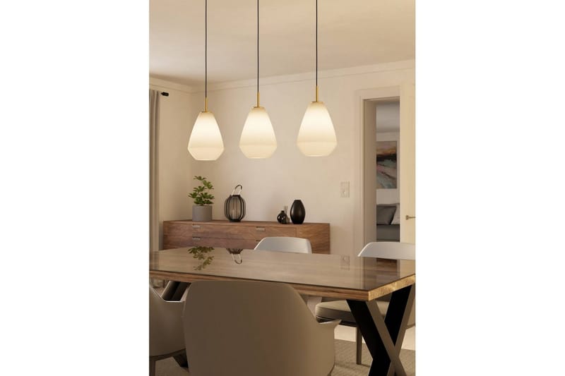 Takpendel Eglo Caprarola med 3 Lampor - Mässing - Belysning - Inomhusbelysning & lampor - Fönsterlampor & fönsterbelysning - Fönsterlampa hängande