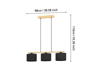 Takpendel Eglo Castralvo - Svart/Brun - Belysning - Inomhusbelysning & lampor - Fönsterlampor & fönsterbelysning - Fönsterlampa hängande