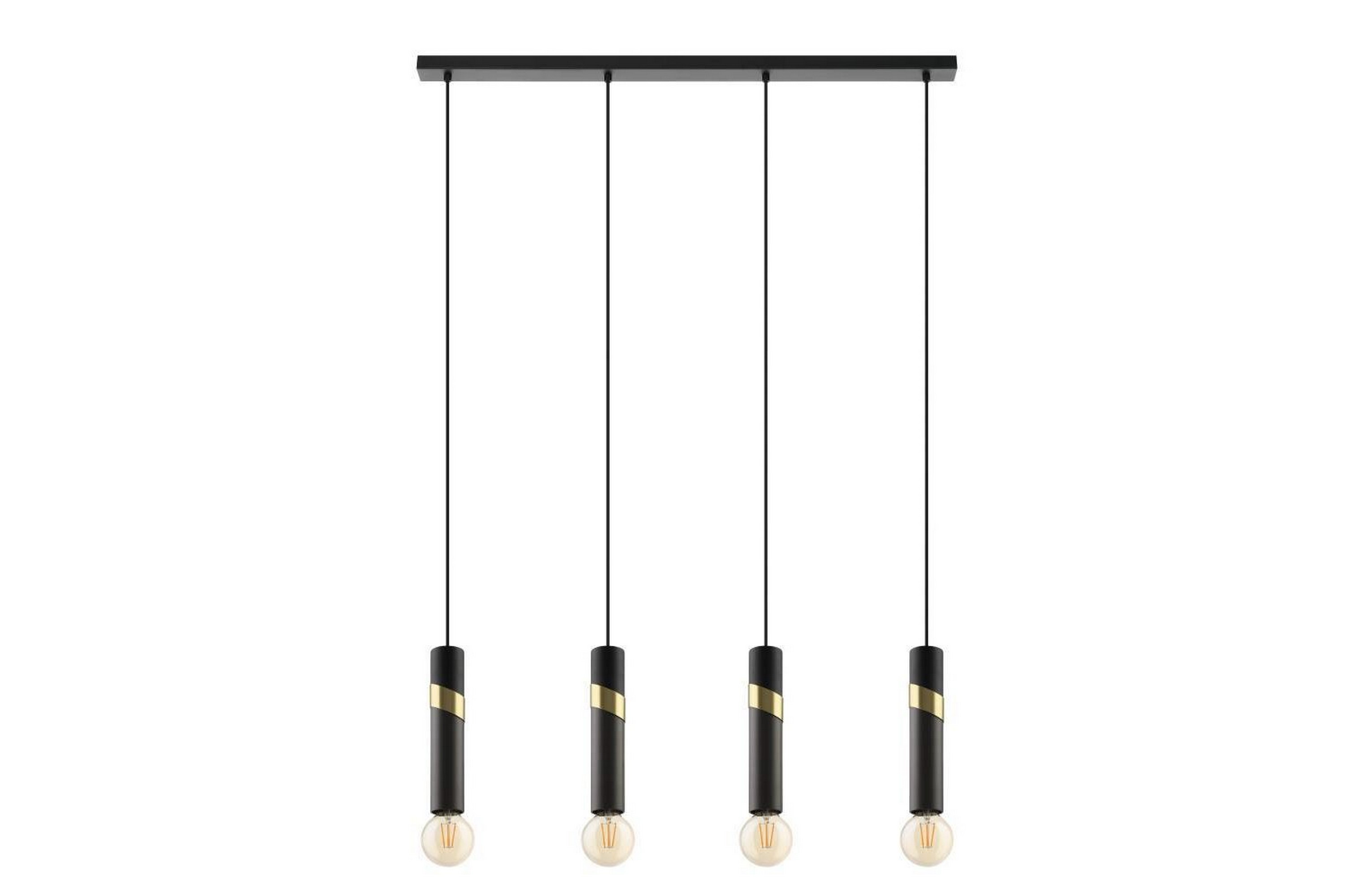 Takpendel Eglo Cedral Svart/Mässing med 4 Lampor -