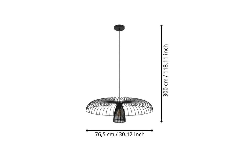 Takpendel Eglo Champerico Svart - Belysning - Inomhusbelysning & lampor - Fönsterlampor & fönsterbelysning - Fönsterlampa hängande
