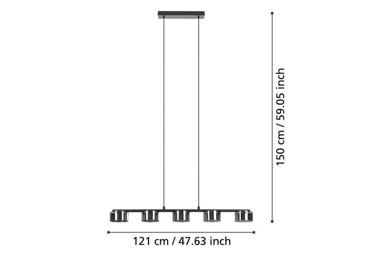 Takpendel Eglo Copillos Svart/Transparent med 5 Lampor - Belysning - Inomhusbelysning & lampor - Fönsterlampor & fönsterbelysning - Fönsterlampa hängande