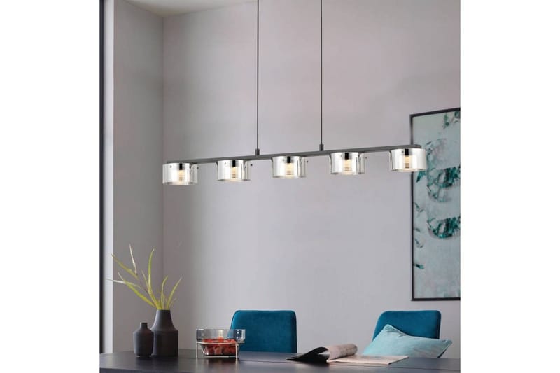 Takpendel Eglo Copillos Svart/Transparent med 5 Lampor - Belysning - Inomhusbelysning & lampor - Fönsterlampor & fönsterbelysning - Fönsterlampa hängande