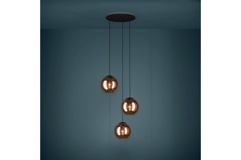 Takpendel Eglo Cordoba Rondell Svart/Koppar med 3 Lampor - Belysning - Inomhusbelysning & lampor - Fönsterlampor & fönsterbelysning - Fönsterlampa hängande