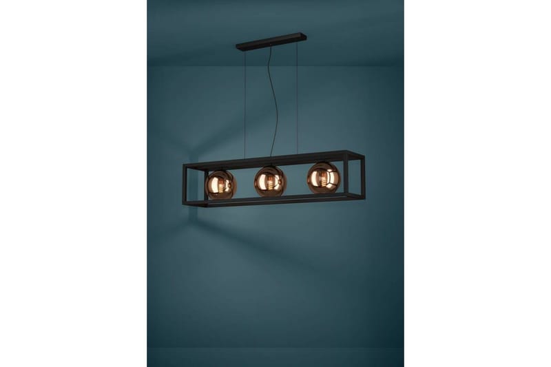 Takpendel Eglo Cordoba Svart/Koppar Ram med 3 Lampor - Belysning - Inomhusbelysning & lampor - Fönsterlampor & fönsterbelysning - Fönsterlampa hängande