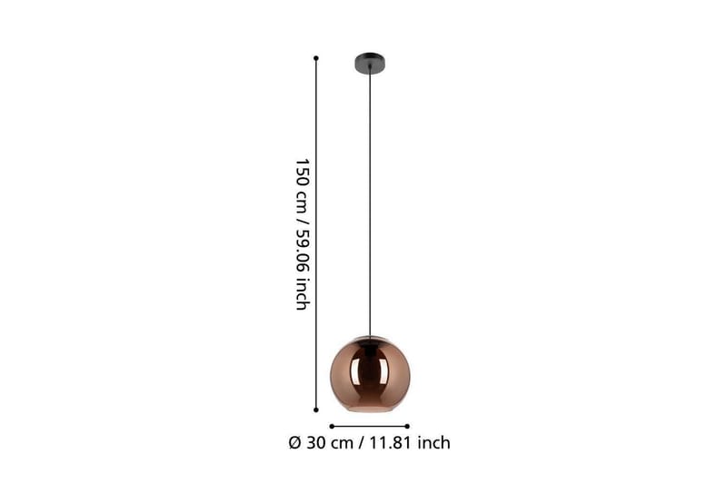 Takpendel Eglo Cordoba Svart/Koppar - Belysning - Inomhusbelysning & lampor - Fönsterlampor & fönsterbelysning - Fönsterlampa hängande