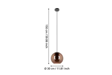 Takpendel Eglo Cordoba Svart/Koppar - Belysning - Inomhusbelysning & lampor - Fönsterlampor & fönsterbelysning - Fönsterlampa hängande