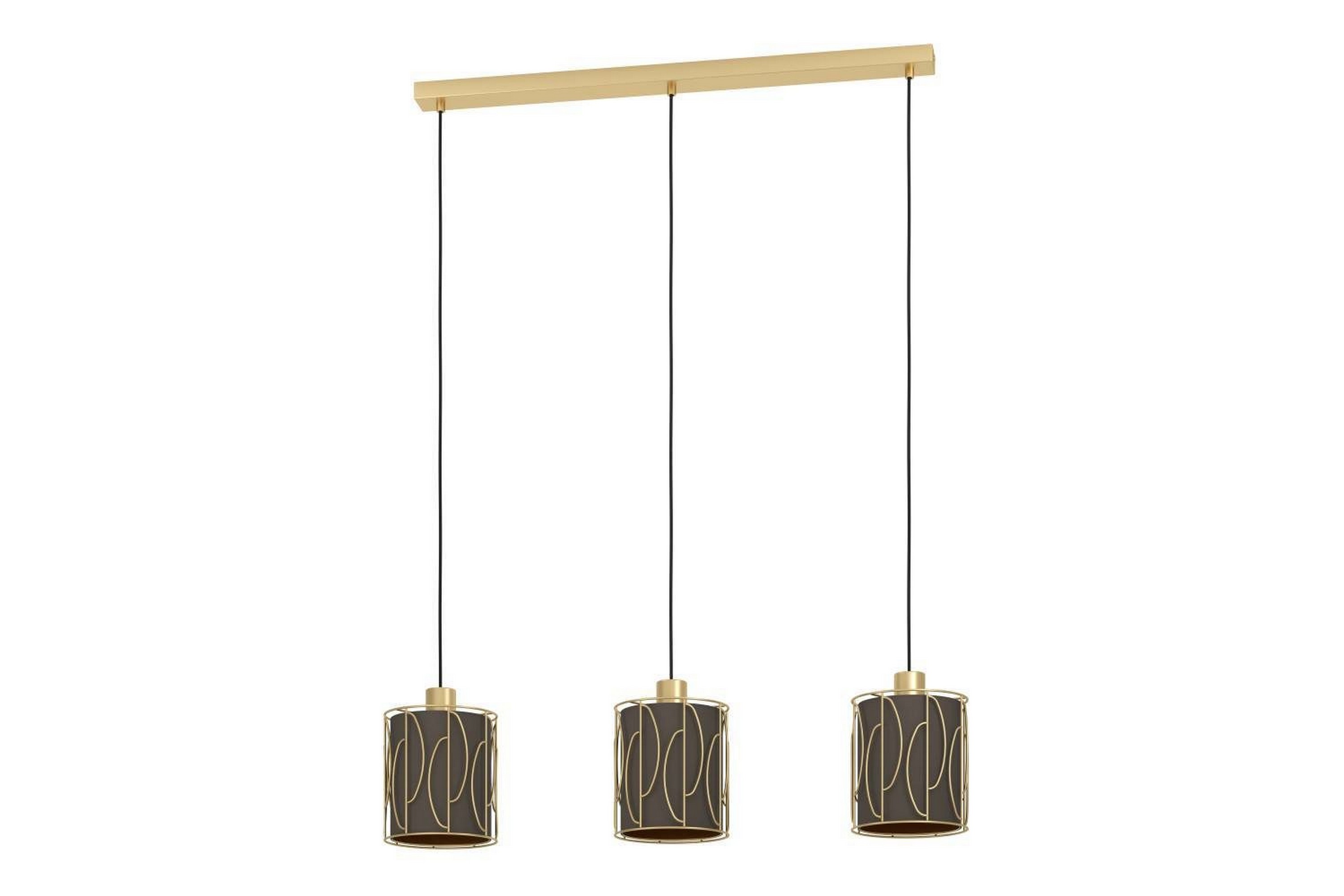 Takpendel Eglo Corojal Cappuccino/Mässing med 3 Lampor -