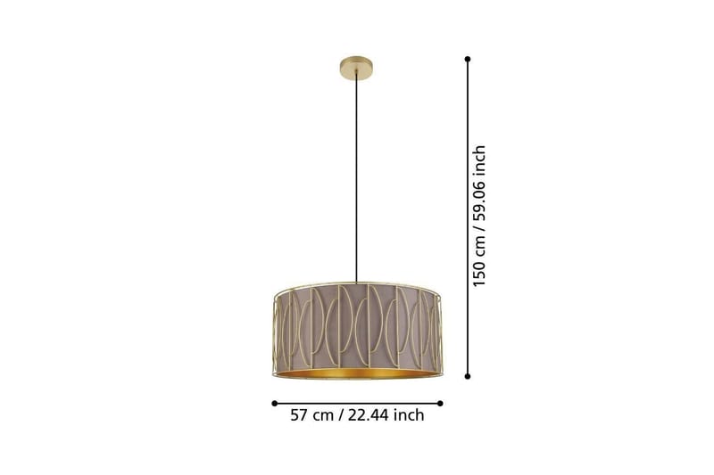 Takpendel Eglo Corojal Cappuccino/Mässing - Belysning - Inomhusbelysning & lampor - Fönsterlampor & fönsterbelysning - Fönsterlampa hängande