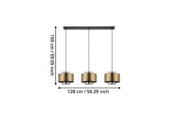 Takpendel Eglo Duglia Transparent/Guld med 3 Lampor - Belysning - Inomhusbelysning & lampor - Fönsterlampor & fönsterbelysning - Fönsterlampa hängande