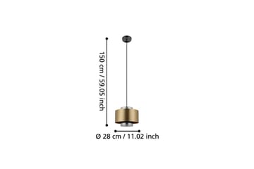 Takpendel Eglo Duglia Transparent/Guld - Belysning - Inomhusbelysning & lampor - Fönsterlampor & fönsterbelysning - Fönsterlampa hängande