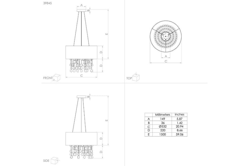 Takpendel Eglo Escuela Svart - Belysning - Inomhusbelysning & lampor - Fönsterlampor & fönsterbelysning - Fönsterlampa hängande