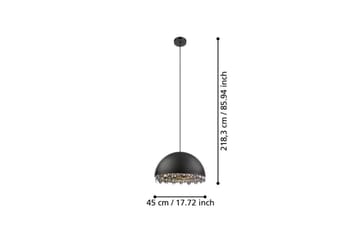 Takpendel Eglo Gaetano 2 Svart/Guld Kristall - Belysning - Inomhusbelysning & lampor - Fönsterlampor & fönsterbelysning - Fönsterlampa hängande
