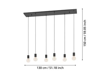 Takpendel Eglo Huebro Svart med 6 Lampor - Belysning - Inomhusbelysning & lampor - Fönsterlampor & fönsterbelysning - Fönsterlampa hängande