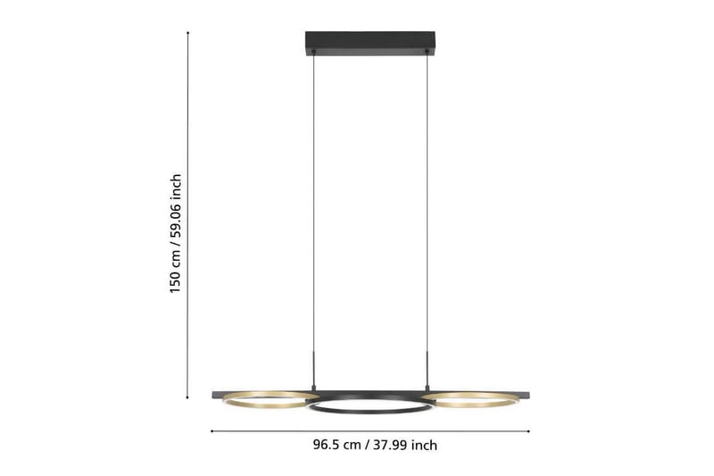 Takpendel Eglo Lanacera Svart/Guld - Belysning - Inomhusbelysning & lampor - Fönsterlampor & fönsterbelysning - Fönsterlampa hängande