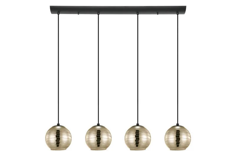 Takpendel Eglo Lemorieta Svart/Guld med 4 Lampor