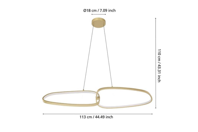 Takpendel Eglo Lodosa Mässing - Belysning - Inomhusbelysning & lampor - Fönsterlampor & fönsterbelysning - Fönsterlampa hängande
