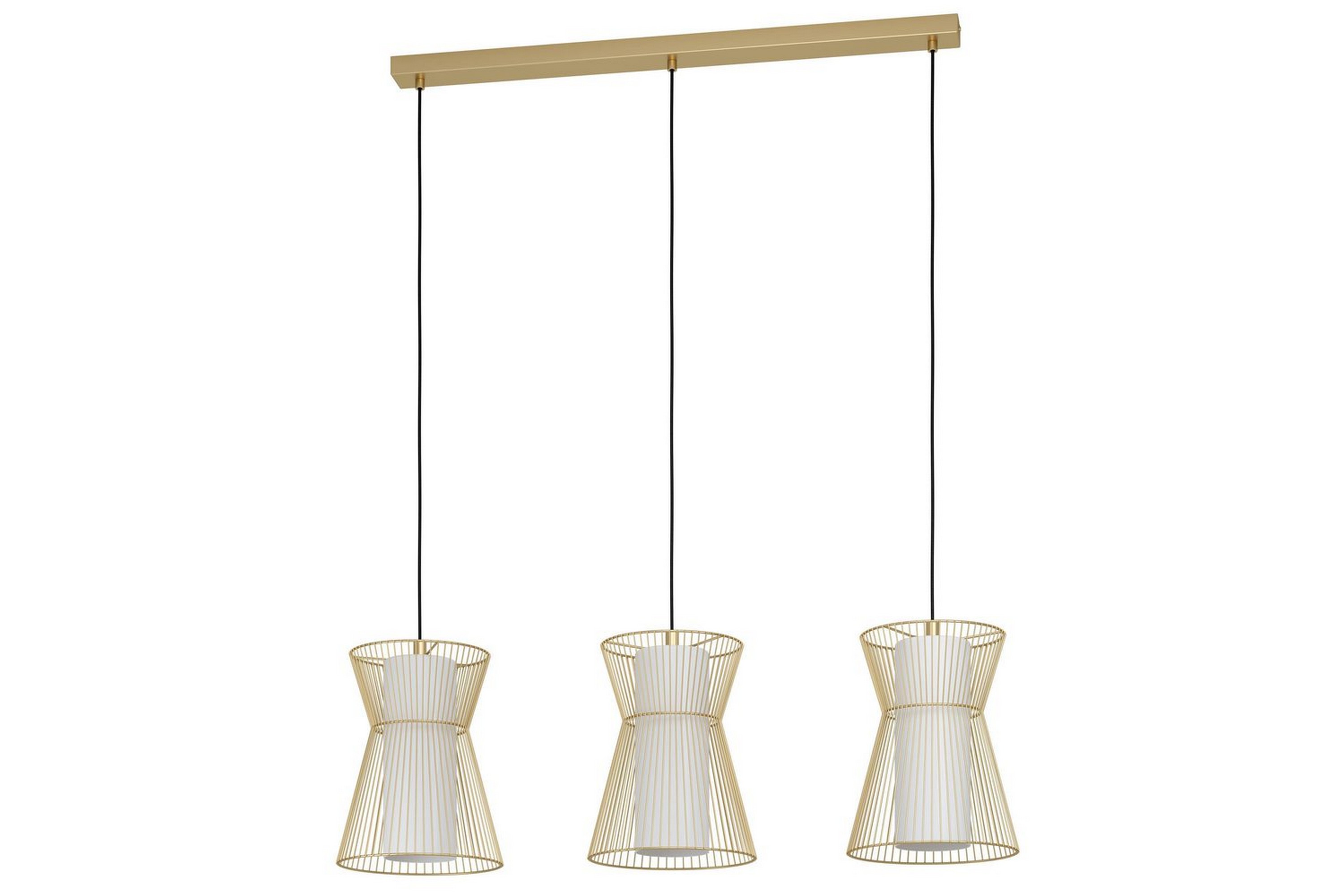 Takpendel Eglo Maseta med 3 Lampor Guldfärgad Vit - Vit/Guld