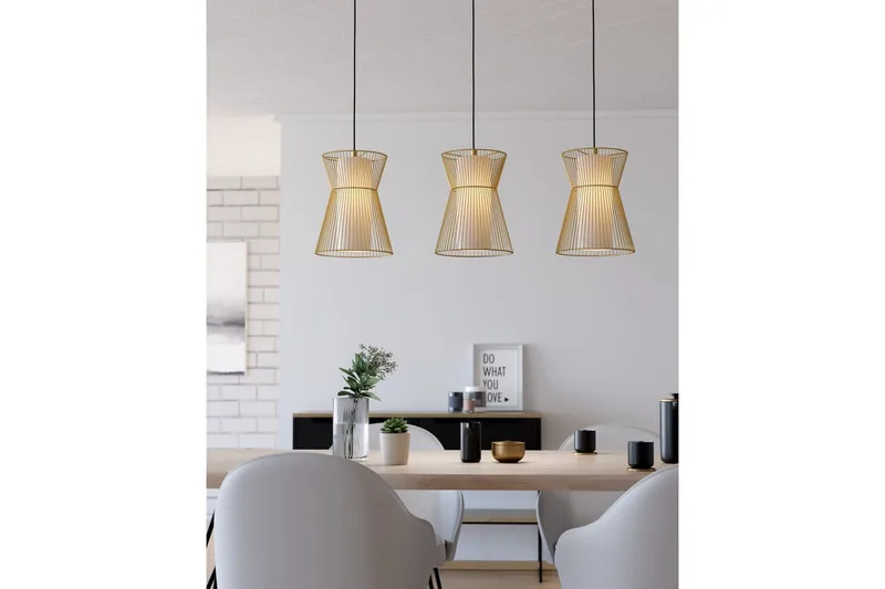 Takpendel Eglo Maseta med 3 Lampor Guldfärgad Vit - Vit/Guld - Belysning - Inomhusbelysning & lampor - Fönsterlampor & fönsterbelysning - Fönsterlampa hängande