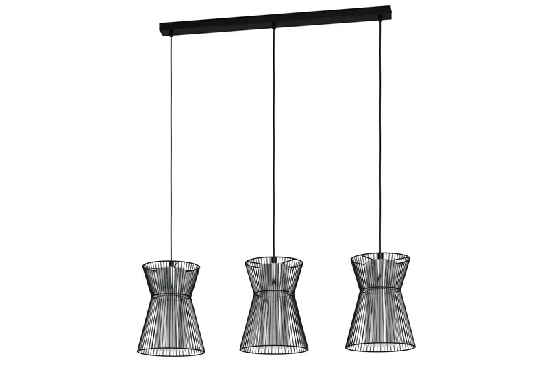 Takpendel Eglo Maseta med 3 Lampor Svart Svart-Transparent, Svart