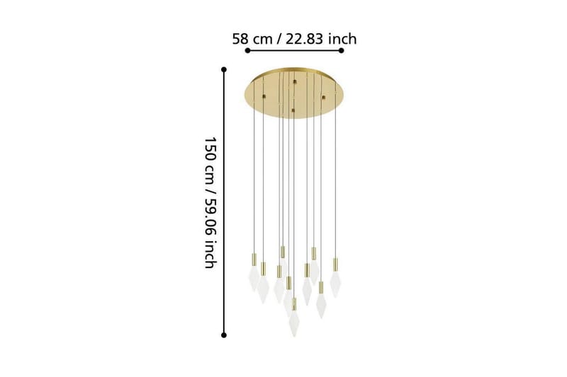 Takpendel Eglo Mirador Mässing/Guld med 10 Lampor - Belysning - Inomhusbelysning & lampor - Fönsterlampor & fönsterbelysning - Fönsterlampa hängande