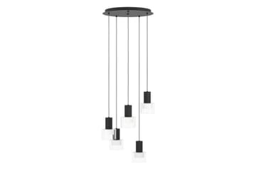 Takpendel Eglo Molineros Svart/Transparent Rondell med 5 Lampor - Belysning - Inomhusbelysning & lampor - Fönsterlampor & fönsterbelysning - Fönsterlampa hängande