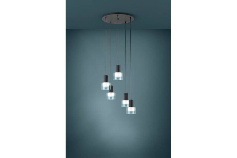 Takpendel Eglo Molineros Svart/Transparent Rondell med 5 Lampor - Belysning - Inomhusbelysning & lampor - Fönsterlampor & fönsterbelysning - Fönsterlampa hängande