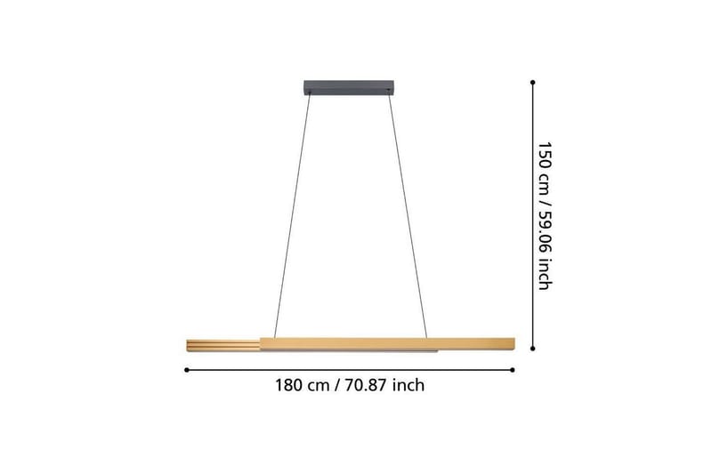 Takpendel Eglo Montebuono Brun - Belysning - Inomhusbelysning & lampor - Fönsterlampor & fönsterbelysning - Fönsterlampa hängande