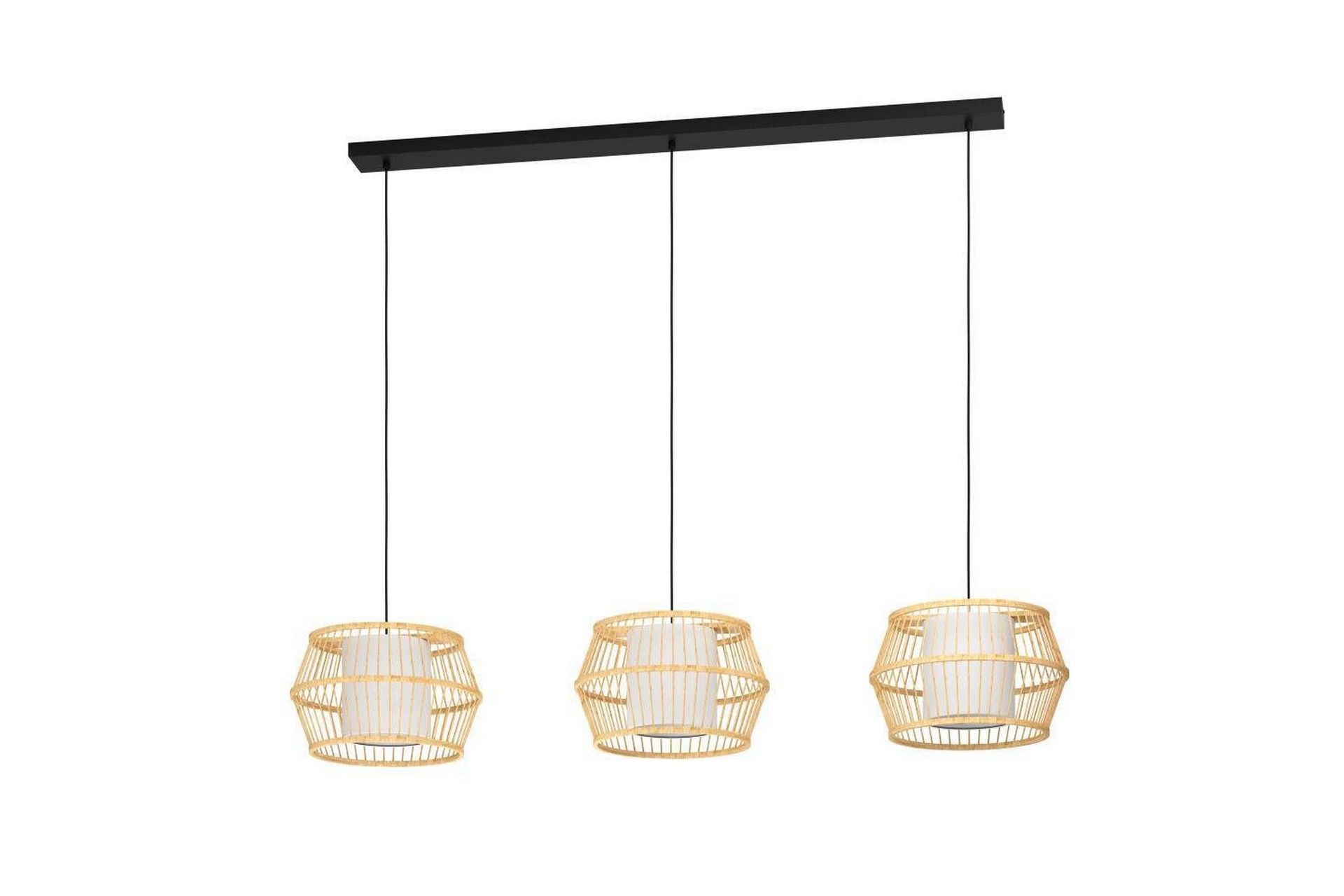 Takpendel Eglo Monterroso Natur med 3 Lampor -