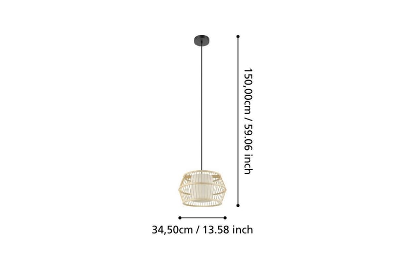 Takpendel Eglo Monterroso Natur - Belysning - Inomhusbelysning & lampor - Fönsterlampor & fönsterbelysning - Fönsterlampa hängande