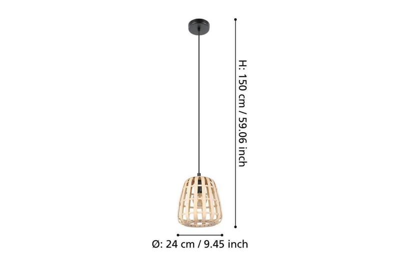 Takpendel Eglo Montezuelo Trä 24 cm - 24 cm - Belysning - Inomhusbelysning & lampor - Fönsterlampor & fönsterbelysning - Fönsterlampa hängande