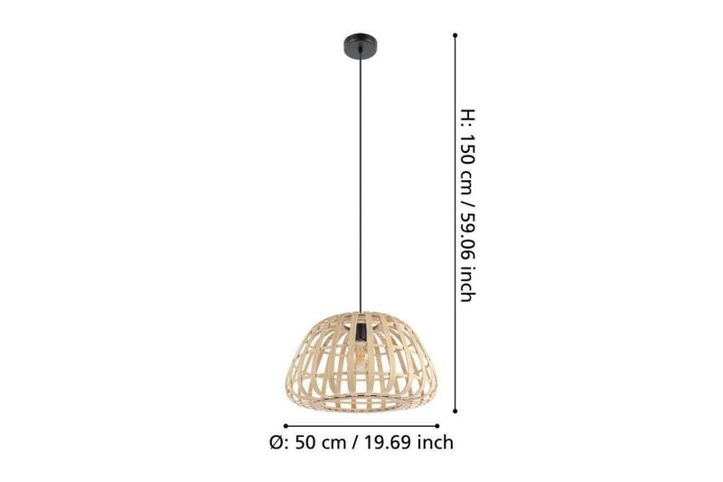 Takpendel Eglo Montezuelo Trä 50 cm - 50 cm - Belysning - Inomhusbelysning & lampor - Fönsterlampor & fönsterbelysning - Fönsterlampa hängande