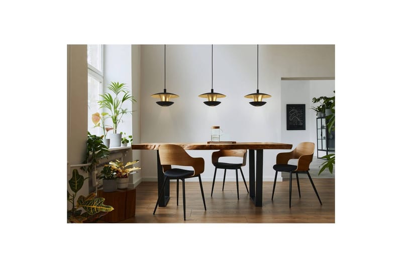 Takpendel Eglo Nuvano 3 Lampor - Svart/Guld - Belysning - Inomhusbelysning & lampor - Fönsterlampor & fönsterbelysning - Fönsterlampa hängande