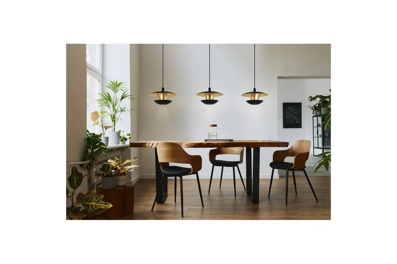 Takpendel Eglo Nuvano 3 Lampor - Svart/Guld - Belysning - Inomhusbelysning & lampor - Fönsterlampor & fönsterbelysning - Fönsterlampa hängande