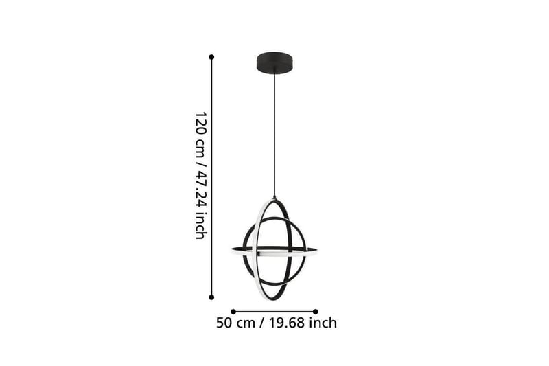 Takpendel Eglo Retornio Svart/Vit 50 cm - 50 cm - Belysning - Inomhusbelysning & lampor - Fönsterlampor & fönsterbelysning - Fönsterlampa hängande