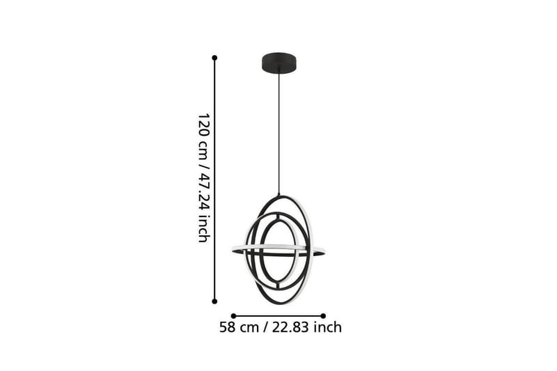 Takpendel Eglo Retornio Svart/Vit 58 cm - 58 cm - Belysning - Inomhusbelysning & lampor - Fönsterlampor & fönsterbelysning - Fönsterlampa hängande