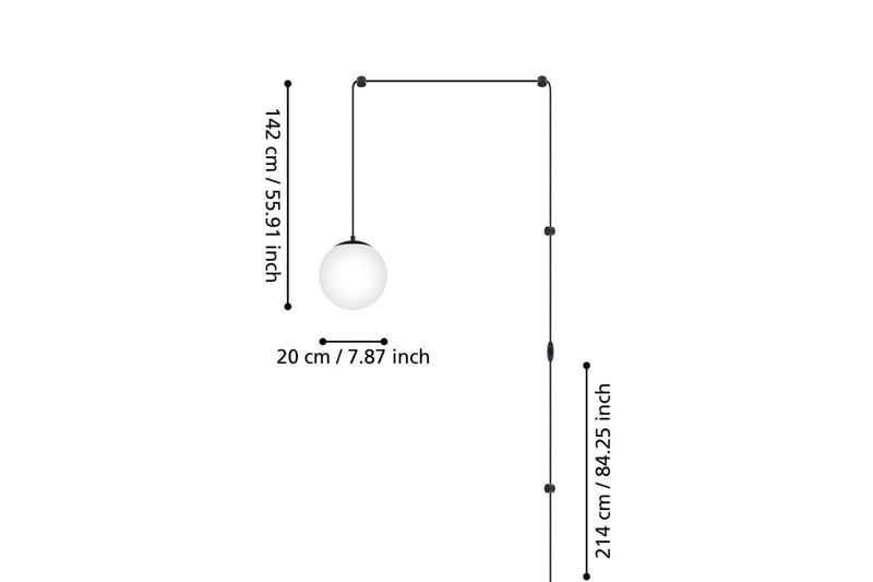 Takpendel Eglo Rondo 3 - Vit/Svart - Belysning - Inomhusbelysning & lampor - Fönsterlampor & fönsterbelysning - Fönsterlampa hängande