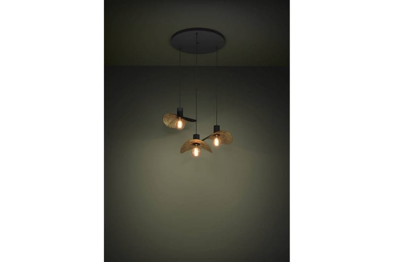 Takpendel Eglo Saceda Svart/Guld Rondell med 3 Lampor - Belysning - Inomhusbelysning & lampor - Fönsterlampor & fönsterbelysning - Fönsterlampa hängande