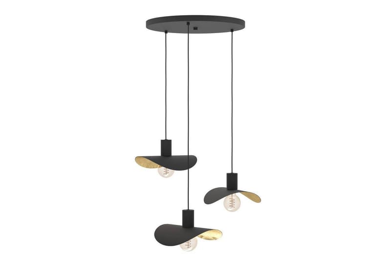 Takpendel Eglo Saceda Svart/Guld Rondell med 3 Lampor - Belysning - Inomhusbelysning & lampor - Fönsterlampor & fönsterbelysning - Fönsterlampa hängande