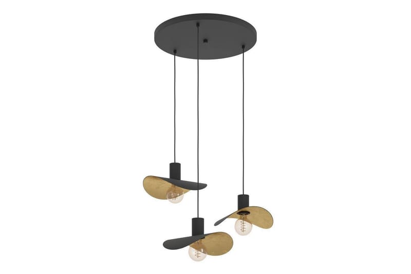 Takpendel Eglo Saceda Svart/Guld Rondell med 3 Lampor - Belysning - Inomhusbelysning & lampor - Fönsterlampor & fönsterbelysning - Fönsterlampa hängande