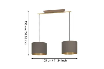Takpendel Eglo Santandria Cappuccino med 2 Lampor - Belysning - Inomhusbelysning & lampor - Fönsterlampor & fönsterbelysning - Fönsterlampa hängande