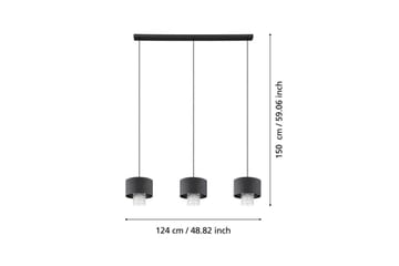 Takpendel Eglo Sapuara Svart Kristall med 3 Lampor - Belysning - Inomhusbelysning & lampor - Fönsterlampor & fönsterbelysning - Fönsterlampa hängande