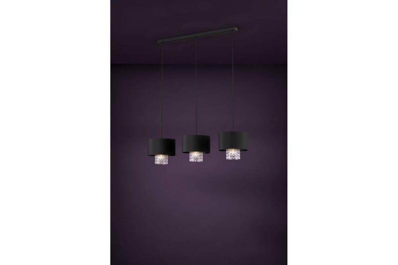 Takpendel Eglo Sapuara Svart Kristall med 3 Lampor - Belysning - Inomhusbelysning & lampor - Fönsterlampor & fönsterbelysning - Fönsterlampa hängande